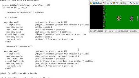 Win32 Assembler Game - Monster Chase Player Routine