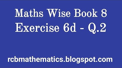 Exercise 6d | Q.2 | Solution by elimination method | Maths Wise Book 8