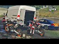 Un camion rempli de motos voles course poursuite vs la gendarmerie  gta v rp mod