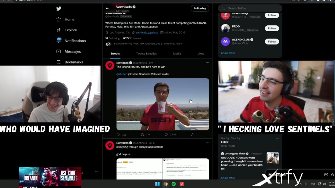 Sentinals Shroud Roster Tenz Reacts To Shroud Joining Sentinels Valorant Roster - YouTube