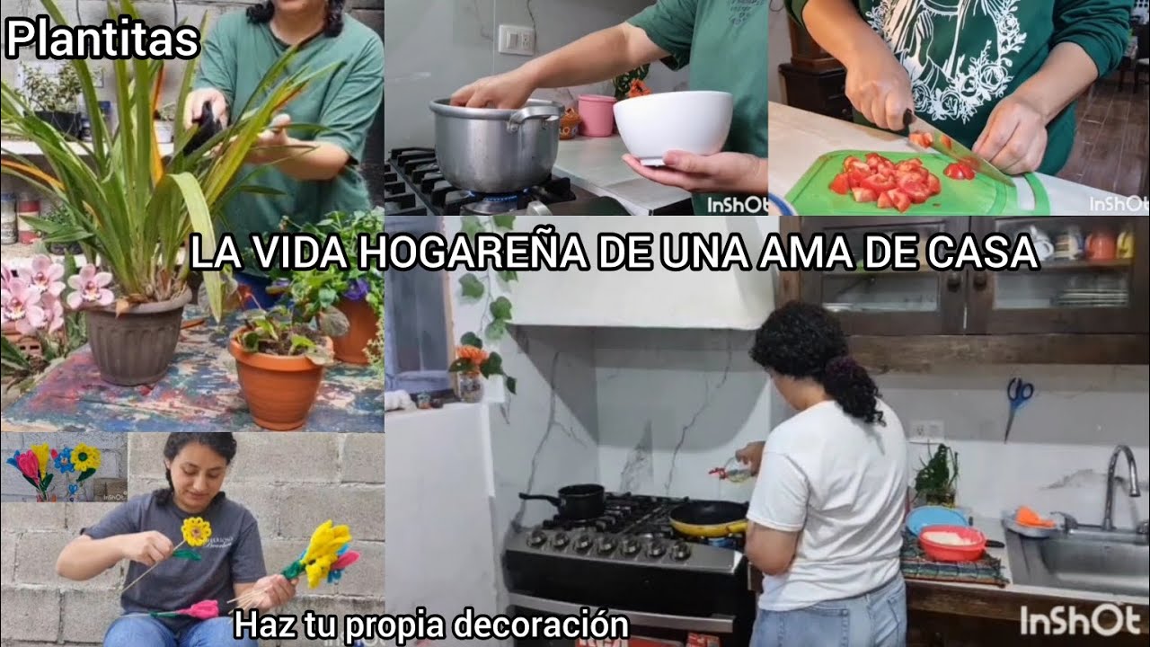Vida tranquila de una ama de casa, cocinando rico, labores cotidianas del hogar 🏡, manualidades 🌹