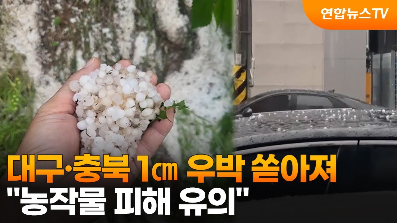 대구·충북 1㎝ 우박 쏟아져…