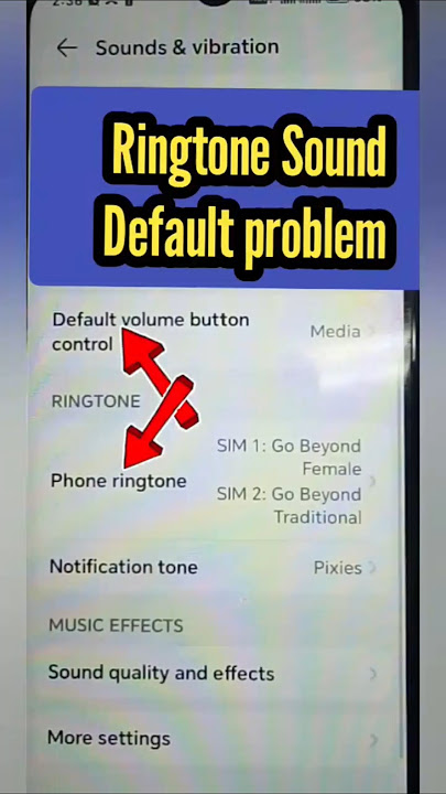 Memperbaiki masalah suara nada dering ponsel | pengaturan nada dering default #problemfix #ringtone