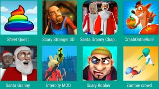 Sheet Quest,Scary Stranger 3D,Santa Granny Chapter,Crash On The Run,Santa Granny,Intercity MOD,.... screenshot 4