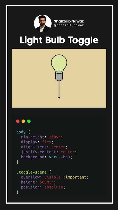 Light Bulb Toggle – HTML & CSS 🔥 - YouTube