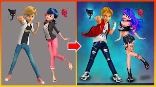 Miraculous Ladybug Catnoir Glow Up - Miraculous Cartoon Art