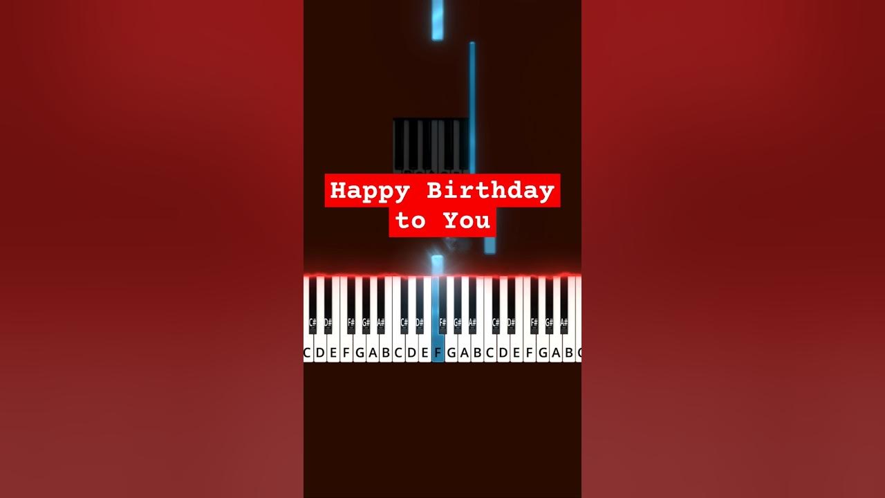 Happy Birthday to You Easy Piano Tutorial 🎹 happybirthdaytoyou 