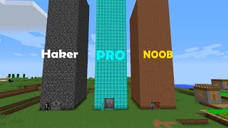 Noob, pro va haker qishlogmga oz binolarini qurishdi🤯 /minecraft