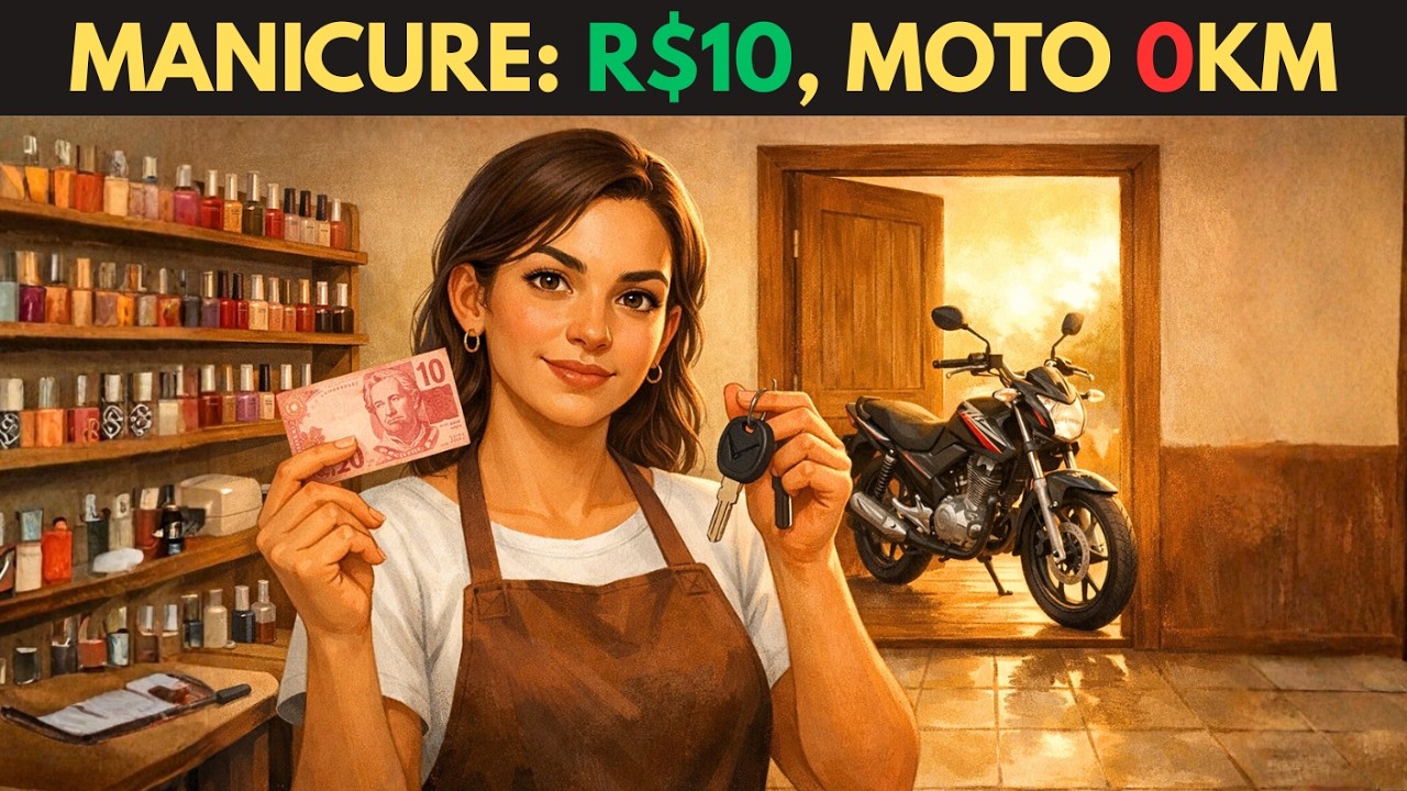 Como uma MANICURE usou o Método dos R$ 10 e COMPROU Moto 0KM à Vista