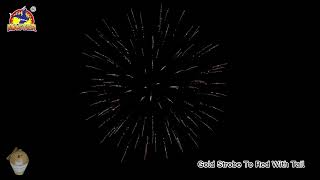 3inch Gold Strobe To Red With Tail Display Shell Fireworks #fireworkstesting #fyp