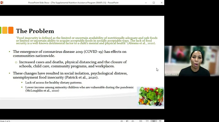Judith Ware  The Supplemental Nutrition Assistance