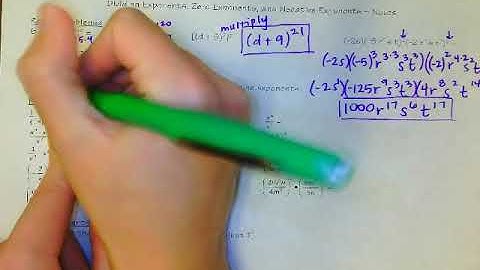 Video Notes 5.5 Exponent Rules day 2