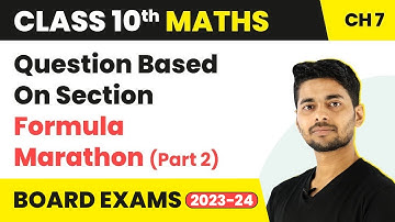 Que Based On Section Formula Marathon (Part 2) - Coordinate Geometry | Class 10 Maths Chapter 7