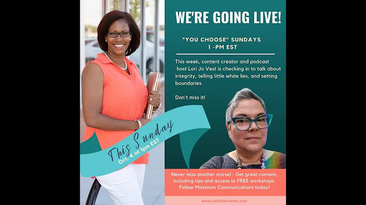 YOU CHOOSE  Sundays w  special guest, Lori Jo Vest