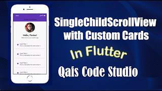 Flutter SingleChildScrollView with Dynamic/Custom Cards | Urdu/Hindi Beautifull UI  (Basic to Pro) screenshot 1