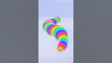 Hair Simulation On Fuzzy Worm🔥🪱 | #satisfying #blender #shorts