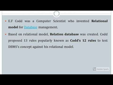 Codd s Rule in DBMS