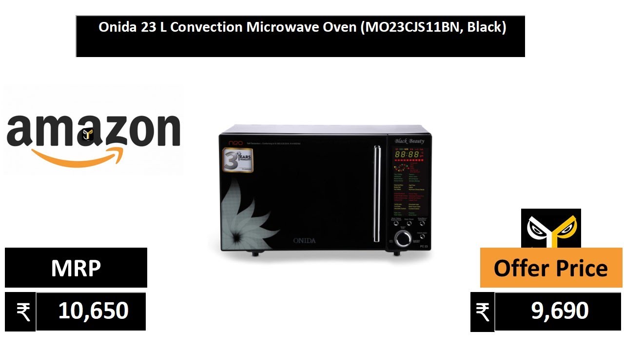 Onida 23 L Convection Microwave Oven MO23CJS11BN, Black YouTube
