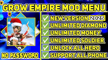 GROW EMPIRE ROME MOD MENU APK 2025 UNLIMITED MONEY NO PASSWORD