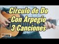Circulo de Do con Arpegio en Guitarra fácil para principiantes. 2 Canciones en Círculo de DO.