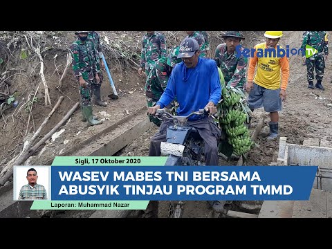 Wasev Mabes TNI Bersama Abusyik Tinjau Program TMMD di Padang Tiji Pidie