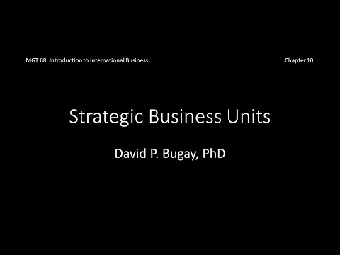 strategic business unit คือ  New  Strategic Business Units: Int'lBus C10