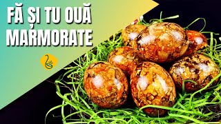 Cum facem cele mai frumoase oua de Paste - marmorate