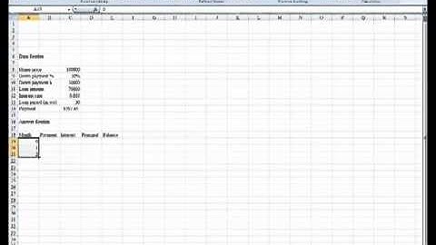 Fixed Payment Mortgage Amortization Schedule - Video Tutorial - Beginning Excel