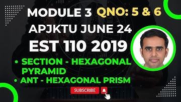 MODULE 3 | KTU JUNE 24  | SECTION AND DEVELOPMENT | EST 110 ENGINEERING GRAPHICS