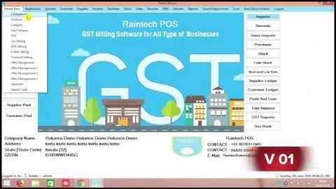 How to set up company information Raintech pos Tutorial 01 English