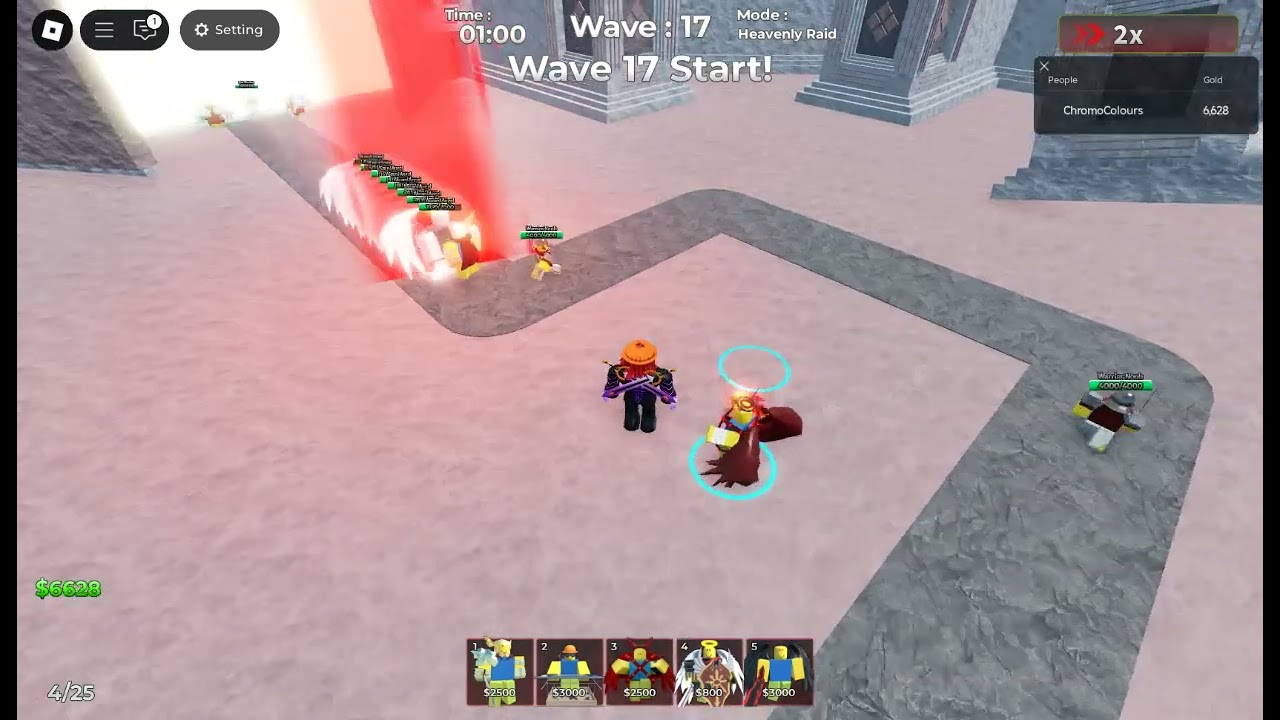 Solo heavenly raid no prototype [noob defense]