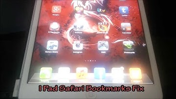 Safari bookmarks disappear on iPad fix