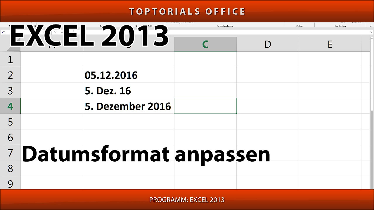  Update Datumsformat ändern (Excel)