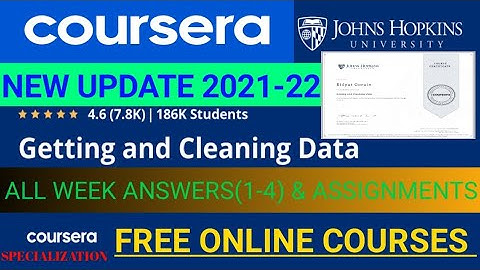 GETTING AND CLEANING DATA || WEEK (1-4) ALL ANSWERS ASSIGNMENTS.