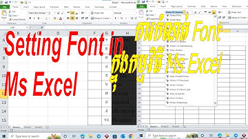 L7 _ Setting font in Ms excel _ ការកំណត់ Font ក្នុងកម្មវិធី Ms Excel @eknowledgeable