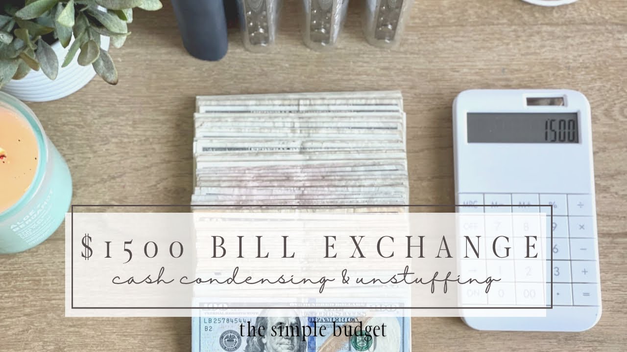 cash envelope bill condensing | $1,500 | zero based budgeting - YouTube