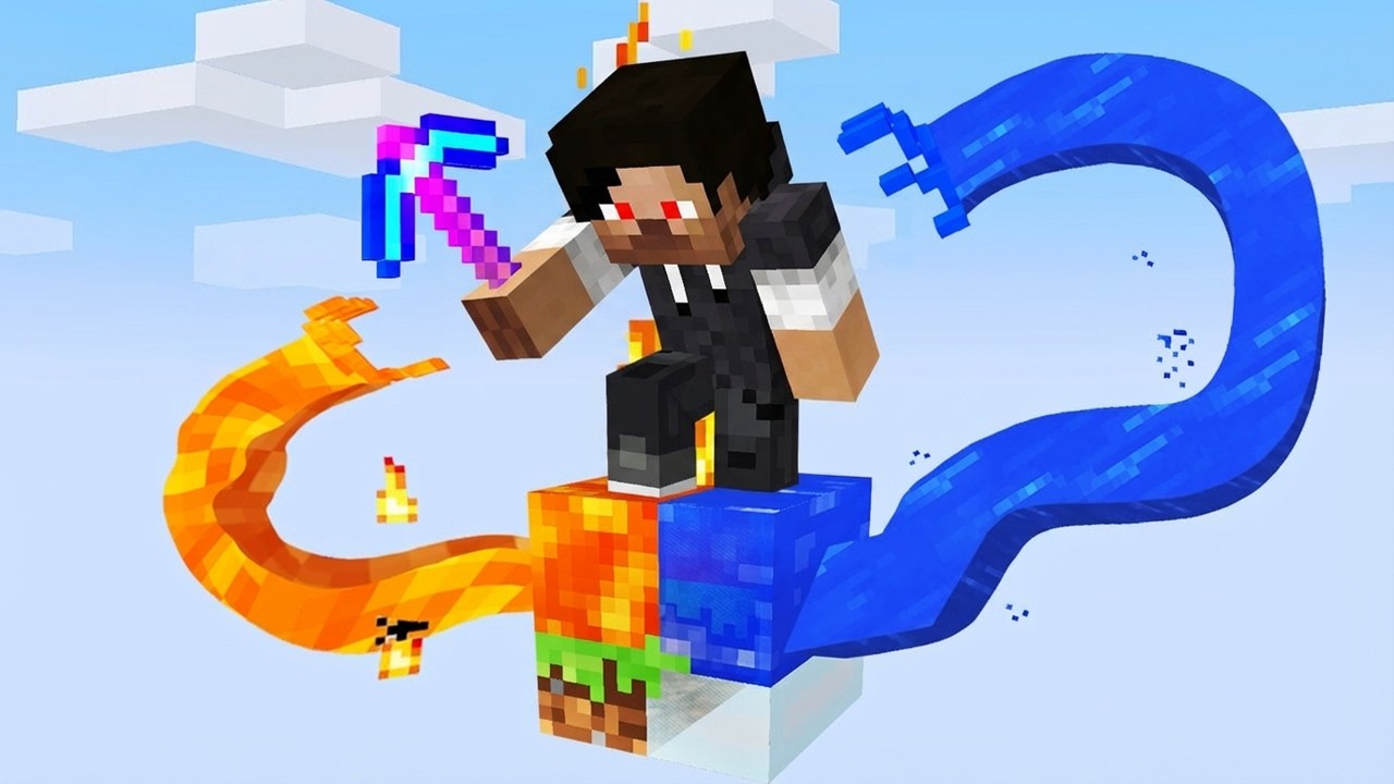 Minecraft, De Csak Egy ELEMENTÁLIS BLOKK Van 🌊🔥