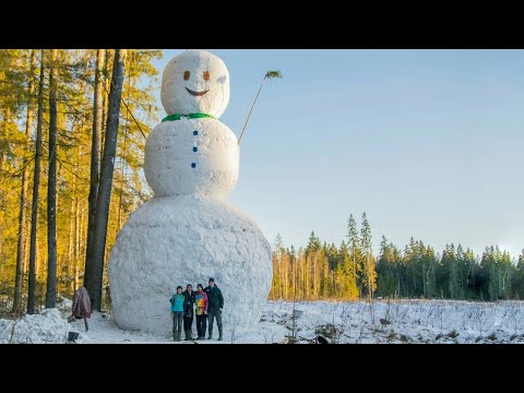 Видео: САМЫЙ БОЛЬШОЙ СНЕГОВИК. Победитель #100КЗАСНЕГОВИКА 2019.  THE BIGGEST SNOWMAN. #slivkishow