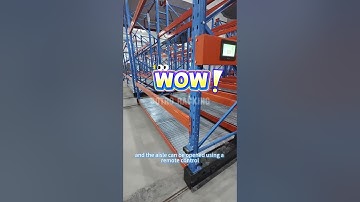 Remote control of a 30m long mobile racking#rack #manufacture #warehouse #mobilerackingsystem