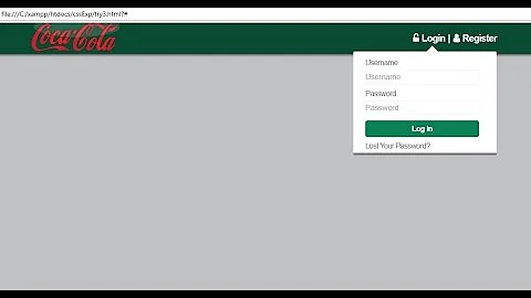 Dropdown Log In Form with Navigation bar and Logo using HTML 5, CSS 3 and jQuery