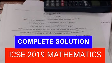 ICSE 2019 Math solved paper complete