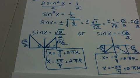 Solving Trigonometric Equations (Part 1)