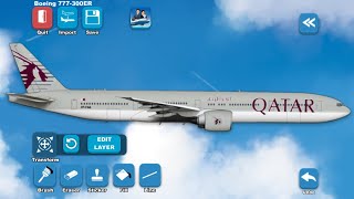 Livery of QATAR AIRWAYS on the 777-300ER | Airlines Painter Tutorials #21 | Airplane Painter