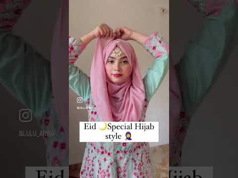 Hijab tutorial for Eid 🌙🧕#hijabtutorial #hijabstyle #eidhijabtutorial