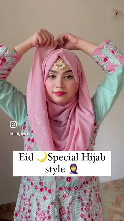 Hijab tutorial for Eid 🌙🧕#hijabtutorial #hijabstyle #eidhijabtutorial