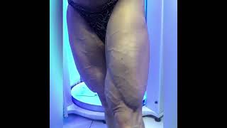 FBB Barbara Carita flexing shredded vascular quads