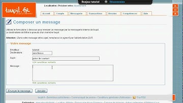 Envoyer un message par la messagerie interne de toupil.fr