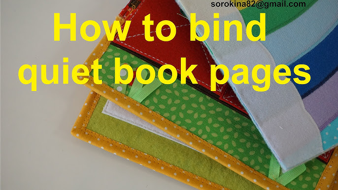Quiet book binding tutorial - how to bind a mini book 