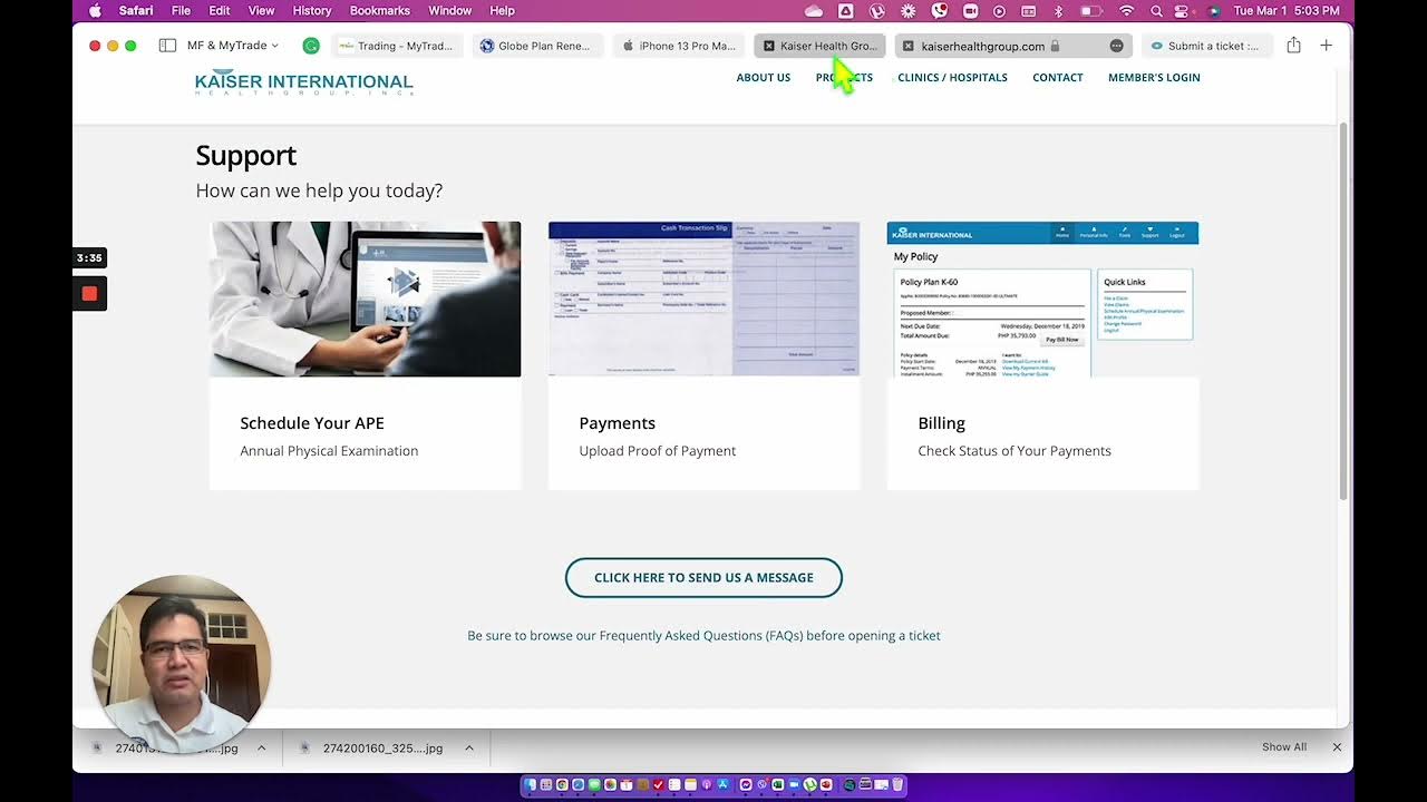 How to Create a Kaiser Ticket Request YouTube