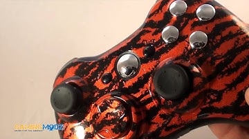 Hydro Orange Tiger Modded Xbox 360 Controller Exclusively from GamingModz.com